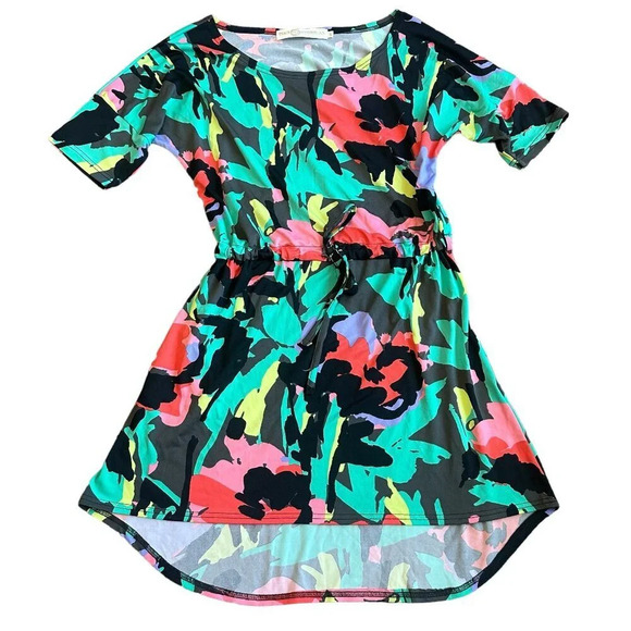Tracy Negoshian Colorful Stretch Dress Bold Floral Print Pocket Size Small Women - Picture 1 of 14